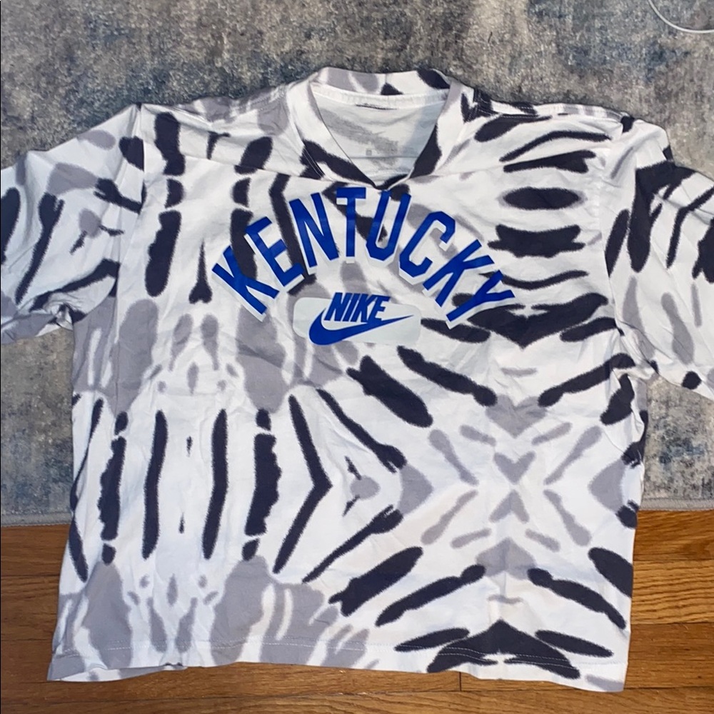 Nike Blue and White Short Sleeve Tee